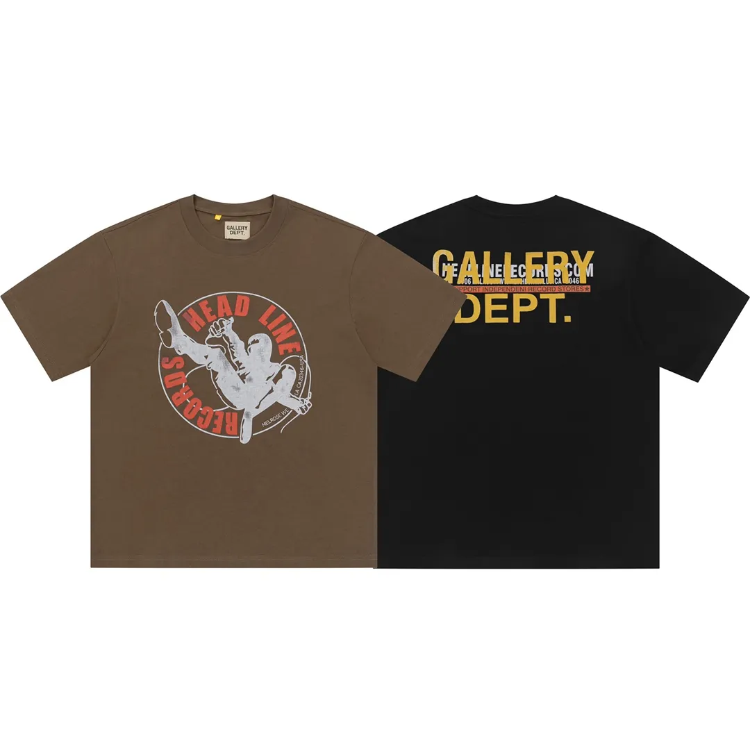Model D135 Gallery dept American trendy brand digital direct-injection high-definition printed high-street short-sleeved T-shirt. The printing is breathable, soft and non-sticky. After shrinking and shaping, it is soft, comfortable and breathable, does not pill, does not fade and does not change shape, S-XL, p106